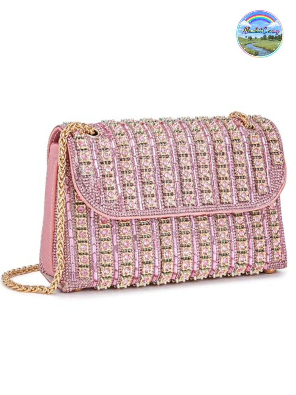 Rhinestone Evening Bag Clutch Purse with Chain Bling Crossbody Handbag